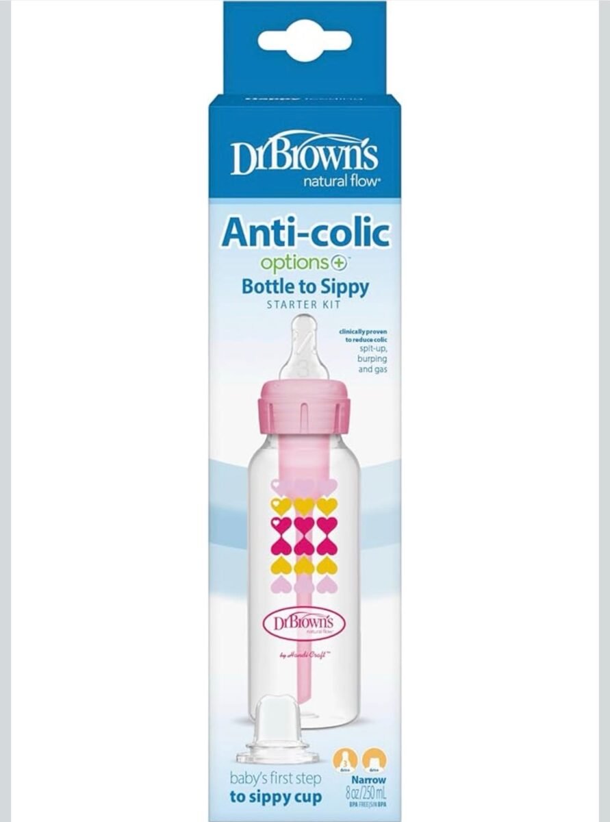 Dr. Brown’s Anti-Colic Bottle to Sippy Starter Kit – 8oz (250ml)