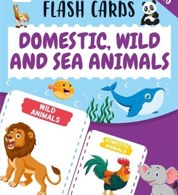 Smart Flash Cards – Domestic, Wild And Sea Animals