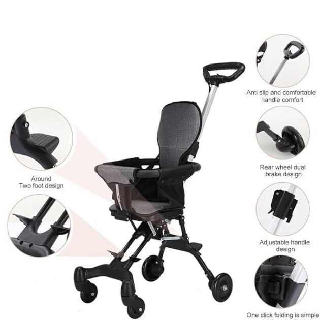 Ultra-Lightweight Baby Stroller (Black)