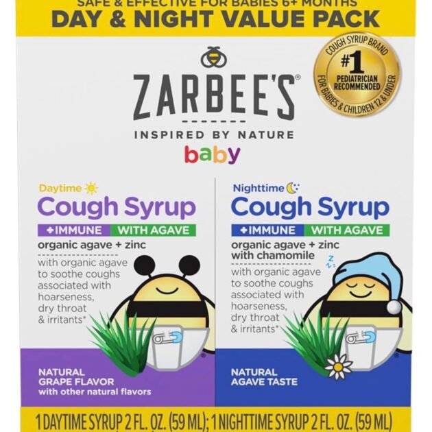 Zarbee’s Baby Daytime & Nighttime Cough Syrup Value Pack – 2 × 59 mL