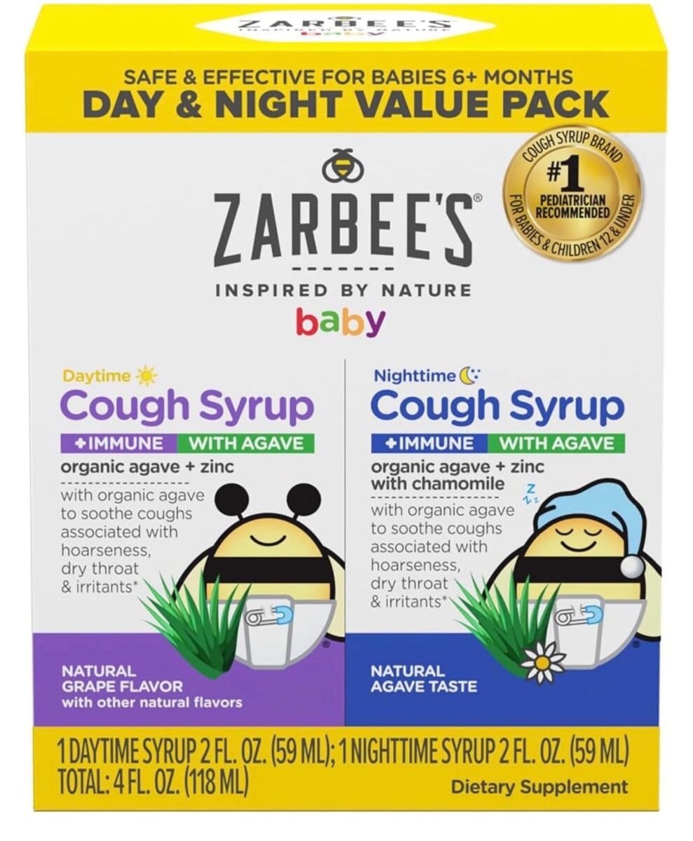 Zarbee’s Baby Daytime & Nighttime Cough Syrup Value Pack – 2 × 59 mL