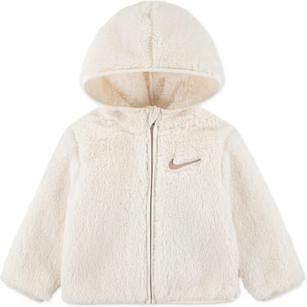 Nike Baby Sherpa Full-Zip Fleece Hoodie – Cream | 1–2 Years