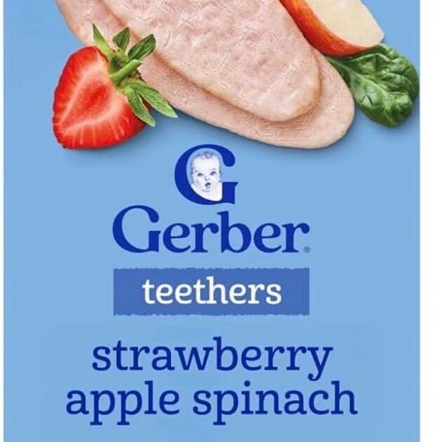 Gerber Teethers – Strawberry Apple Spinach Gentle Teething Wafers