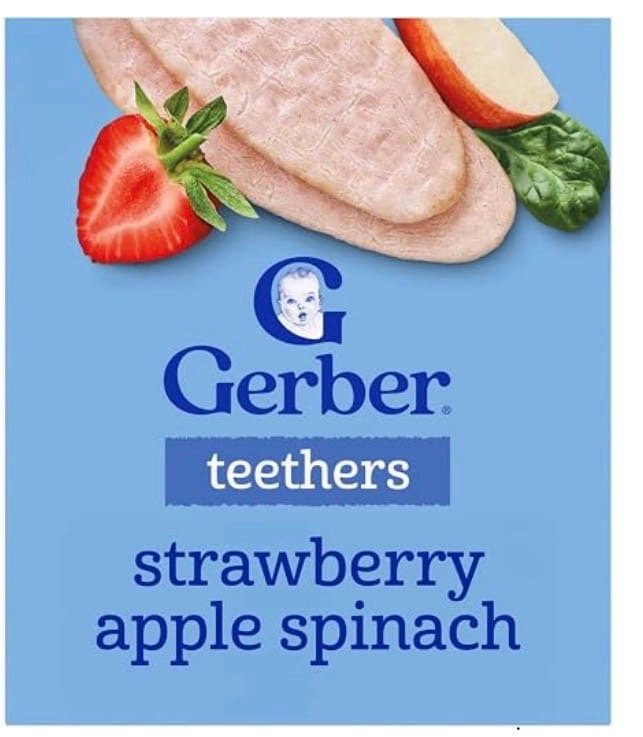 Gerber Teethers – Strawberry Apple Spinach Gentle Teething Wafers