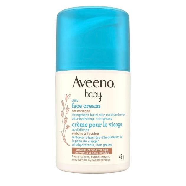 Aveeno Baby Daily Face Cream – Oat Enriched, Fragrance-Free (42g)