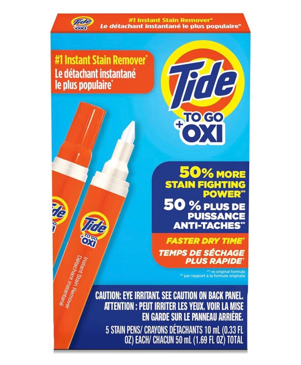 Tide To Go + OXI Instant Stain Remover Pens – 5 Pack