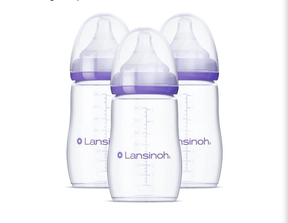 Lansinoh Anti-Colic Baby Bottles – 240ml, 3 Pack