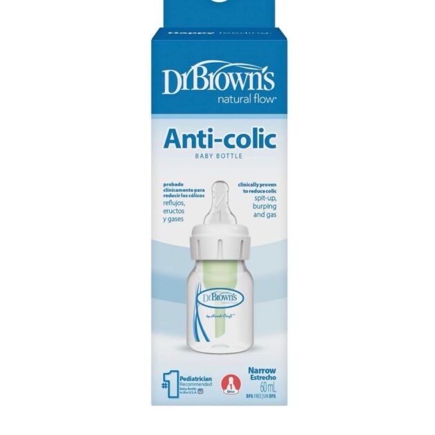 Dr. Brown’s Natural Flow® Anti-Colic Options+™ Narrow Baby Bottle – 60ml