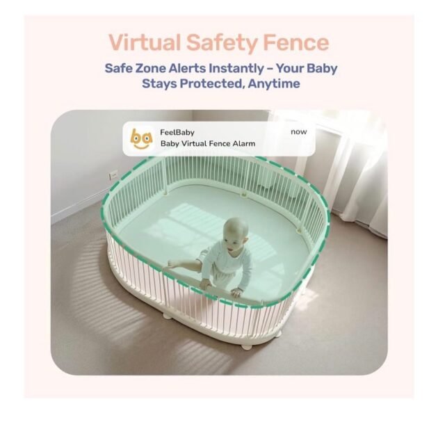 Jeeber Smart Baby Monitor with 4” Screen + Wi-Fi App Control (WiFi and no WiFi option) – view 3