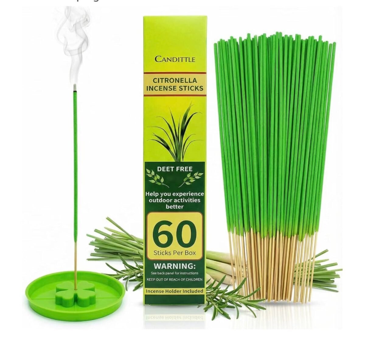 Candittle Citronella Incense Sticks – 60 Pack