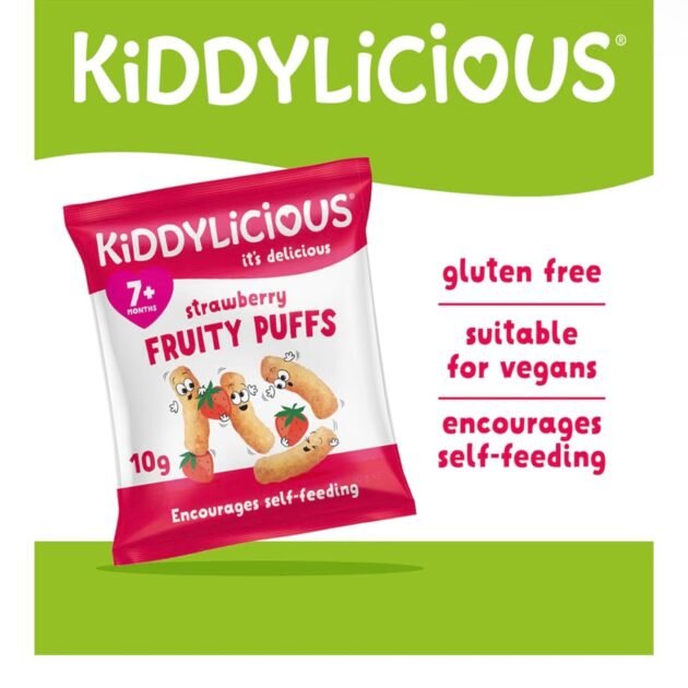 Kiddylicious Strawberry Fruity Puffs 10g
