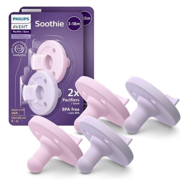 Philips Avent Soothie Baby Pacifier 3–18 Months – 4 Pack | SCF192/70