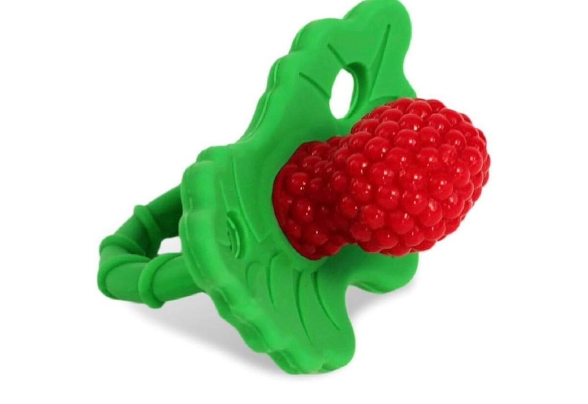 RaZbaby RaZberry Silicone Baby Teether – Red