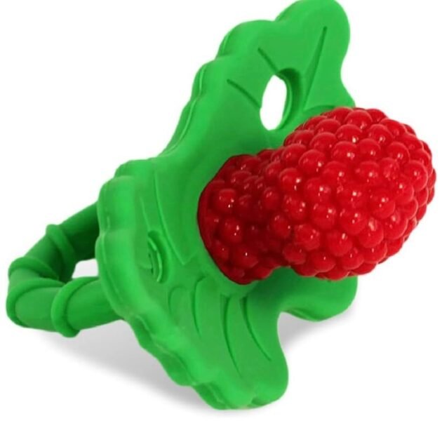 RaZbaby RaZberry Silicone Baby Teether – Red