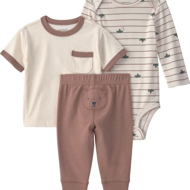 Carter’s Child of Mine Baby Boy 3-Piece Outfit Set – Newborn