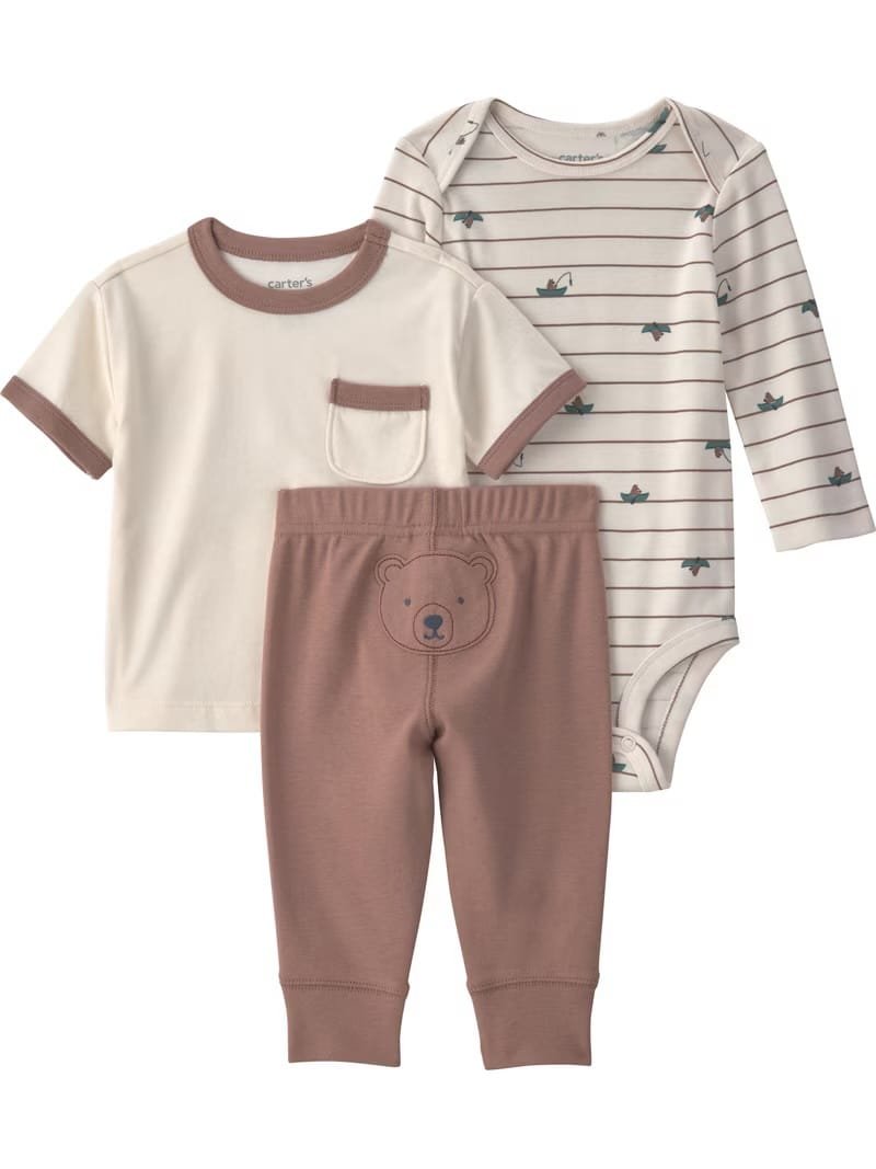 Carter’s Child of Mine Baby Boy 3-Piece Outfit Set – Newborn