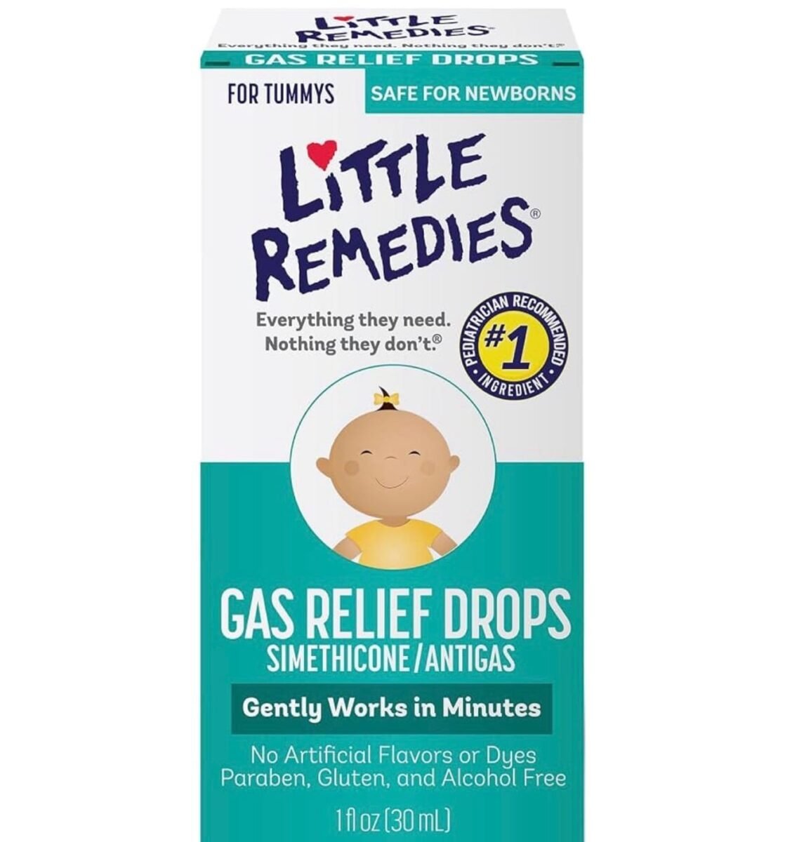 Little Remedies Newborn Gas Relief Drops – Natural Berry, 30ml