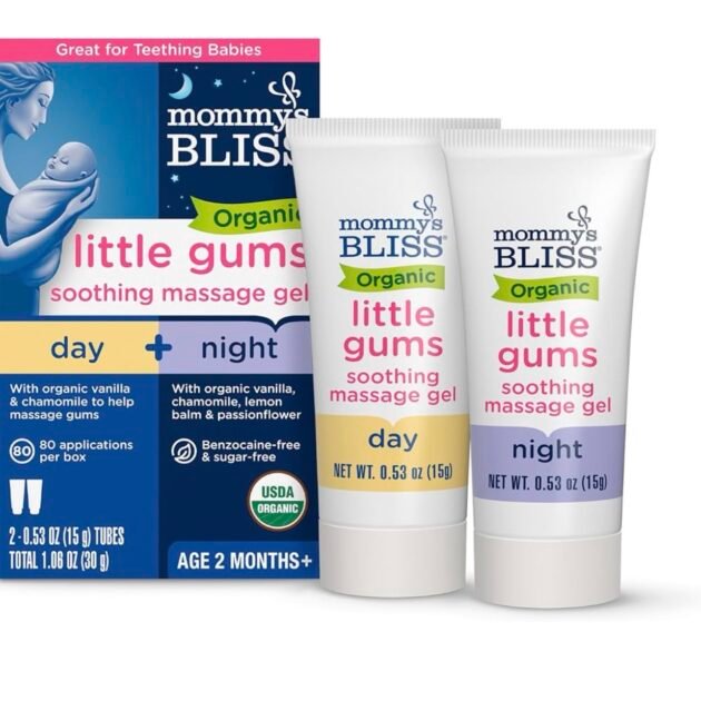 Mommy’s Bliss Organic Little Gums Soothing Massage Gel – Day & Night Combo