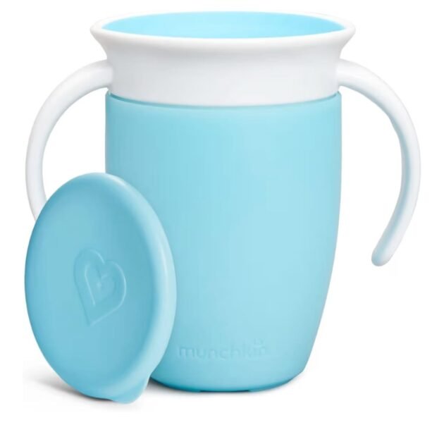 Munchkin 360° Trainer cup, Spill proof and leak proof with lid | Blue