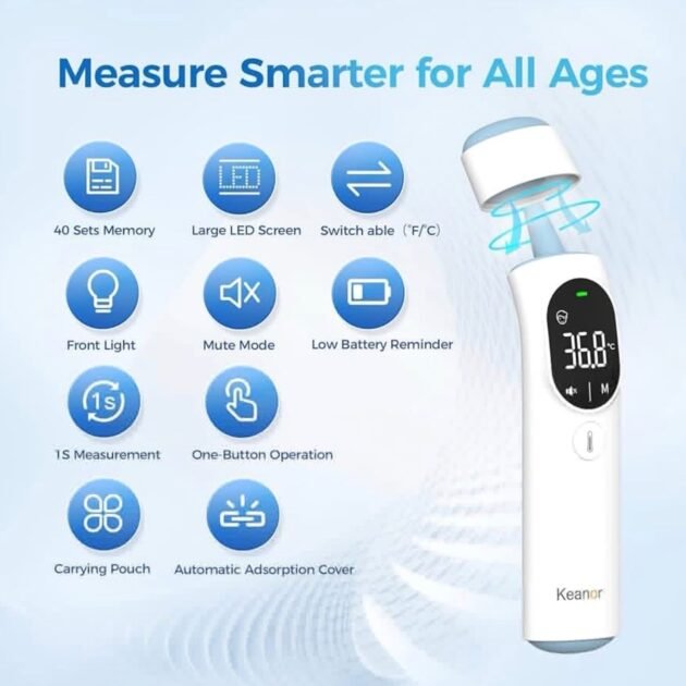 Keanor Digital Infrared Forehead & Ear Thermometer – view 2