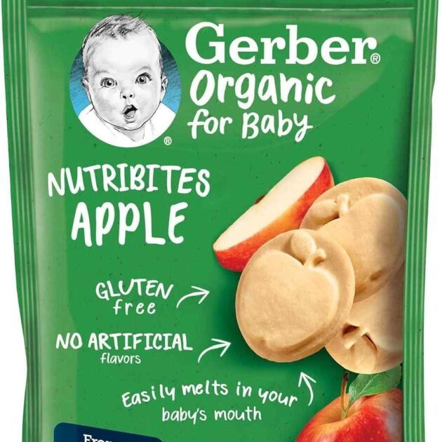 Nestlé Gerber Organic Nutribites Apple Biscuits Baby Food (150g Pouch)