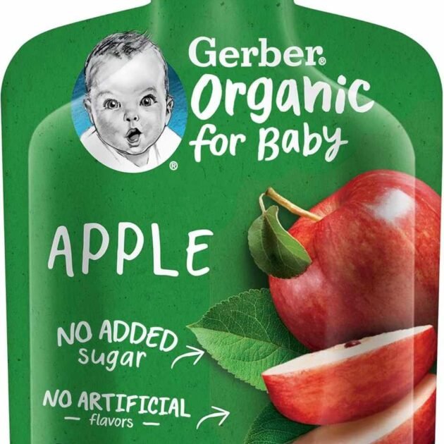 Gerber Organic Puree Apple Baby Food, 90g