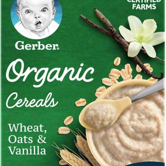 Nestlé Gerber Organic Infant Cereals Wheat, Oat & Vanilla (200g)